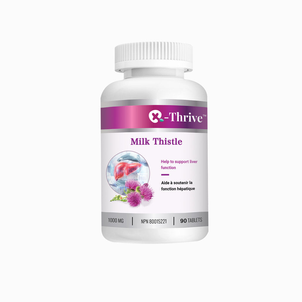 X-Thrive, Milk Thistle 1000mg 90 tablets Health Supplement for Liver Support, Liver Protectant, Gallbladder Health